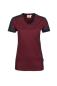 Preview: HAKRO Damen V-Shirt Contrast MIKRALINAR®
