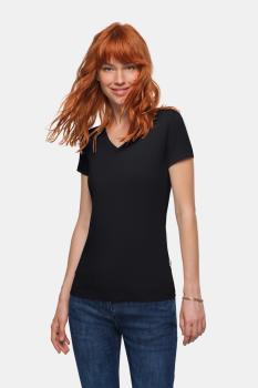Preview: HAKRO Damen V-Shirt Stretch