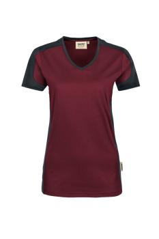 HAKRO Damen V-Shirt Contrast MIKRALINAR®