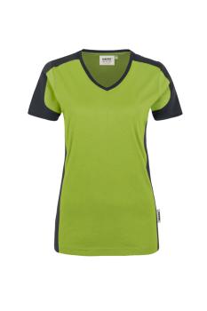 HAKRO Damen V-Shirt Contrast MIKRALINAR®