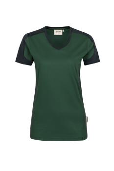 HAKRO Damen V-Shirt Contrast MIKRALINAR®