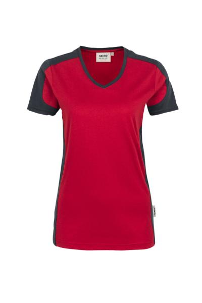 HAKRO Damen V-Shirt Contrast MIKRALINAR®