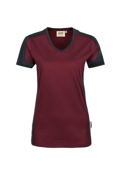 HAKRO Damen V-Shirt Contrast MIKRALINAR®