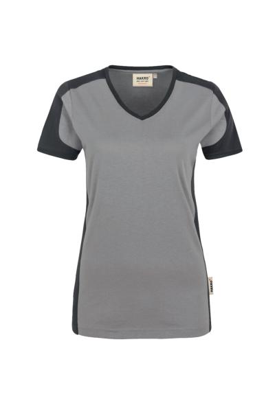 HAKRO Damen V-Shirt Contrast MIKRALINAR®